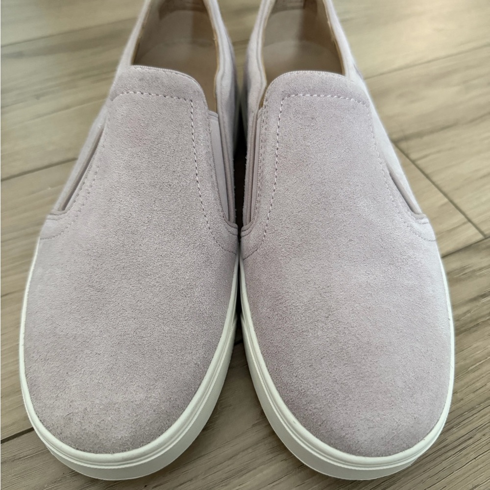 Vionic Women's Kimmie Slip On Suede Sneakers in Lilac
